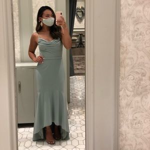 Azazie Sage Green Subtle Mermaid Dress